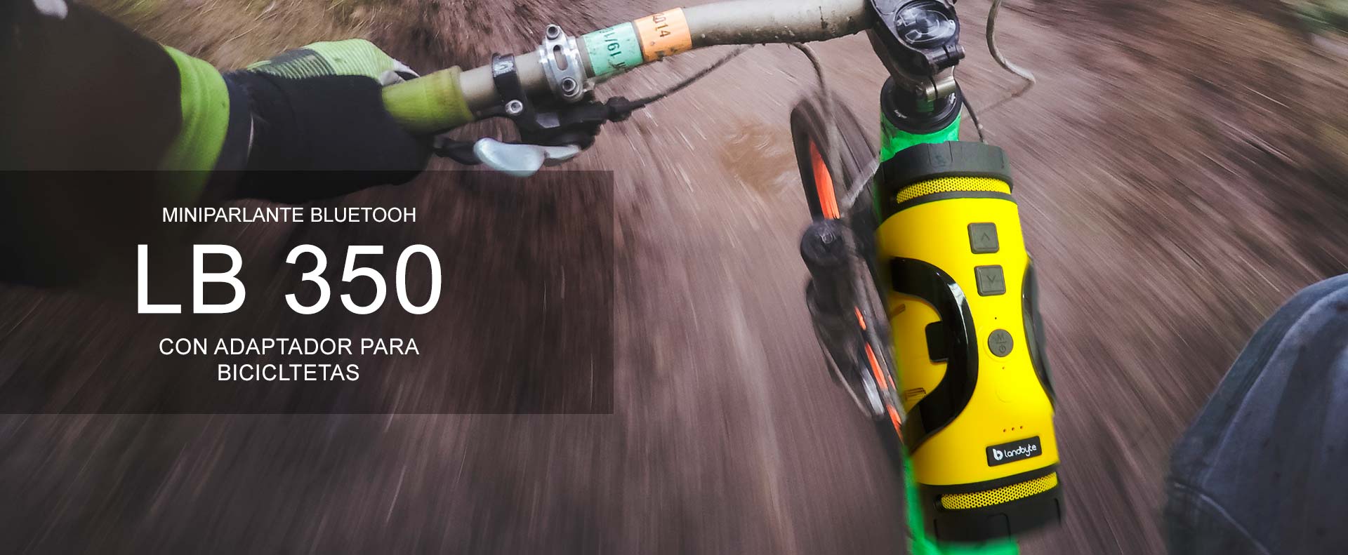 parlante inalambrico bluetooth con soporte para bicicletas y arnés landbyte lb 350